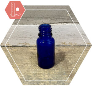 Bottle BLANE DIN18 blue glass 10 ml