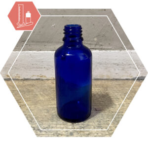 Bottle BLANE DIN18 blue glass 50 ml