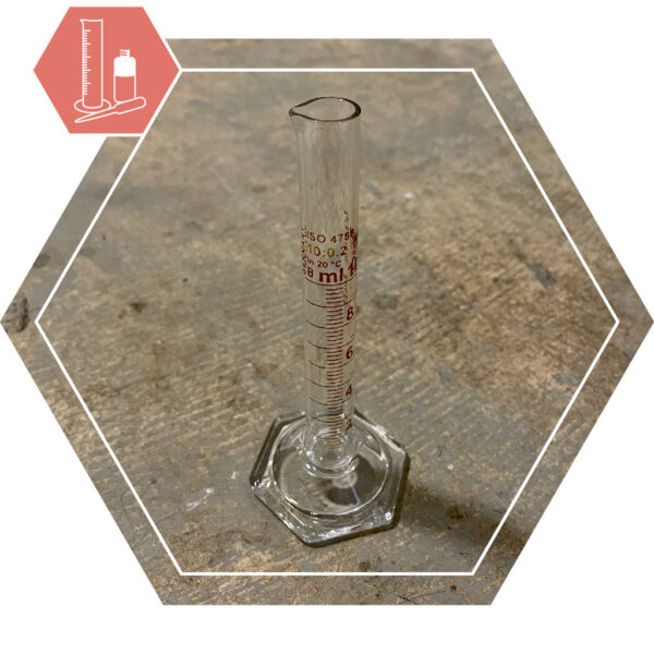 Measuring cylinder BS glass 10 ml HM