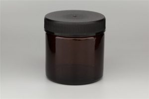 Brown glass jar 60 ml + lid