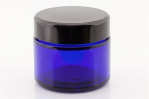 Blue glass jar 50 ml + lid